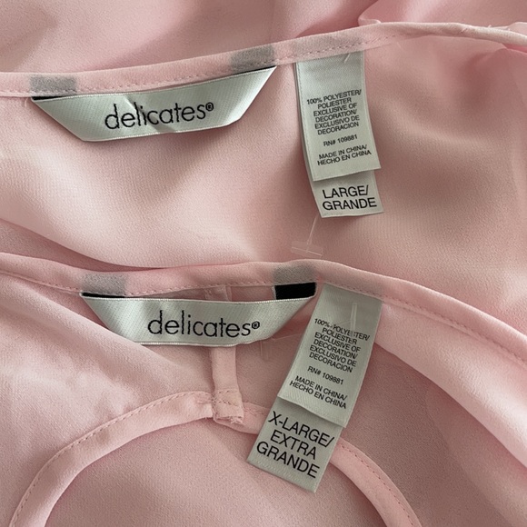 NWOT Vintage Delicates 90’s pink nightgown and robe embroidered with seq… - Picture 15 of 15